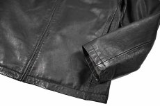 画像4: Used Gap Leather Jacket Black (4)