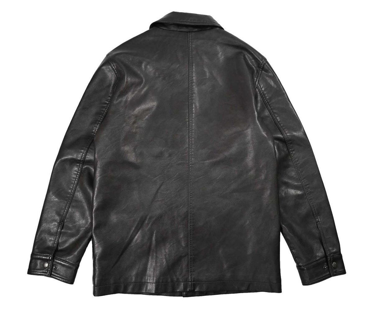 画像2: Used Levi's Faux Leather Jacket Dark Brown (2)