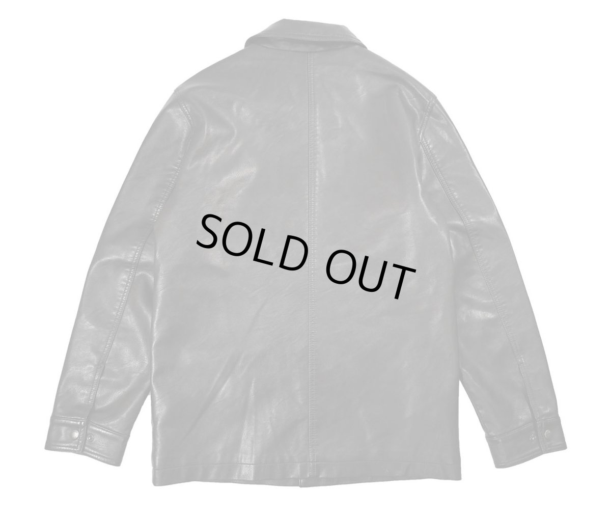 画像2: Used Levi's Faux Leather Jacket Dark Brown (2)