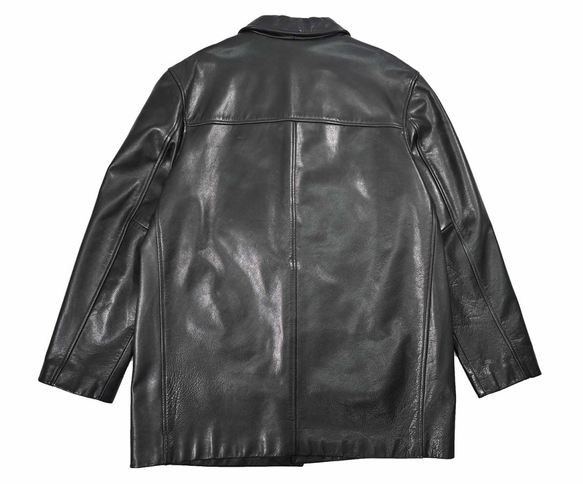 画像2: Used Banana Republic Leather Coat Black (2)