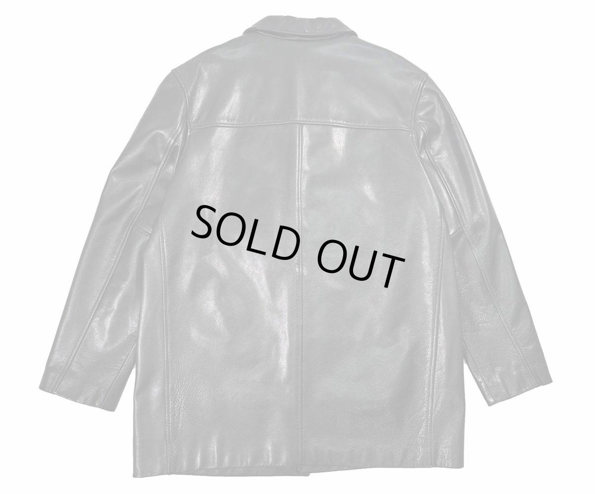 画像2: Used Banana Republic Leather Coat Black (2)