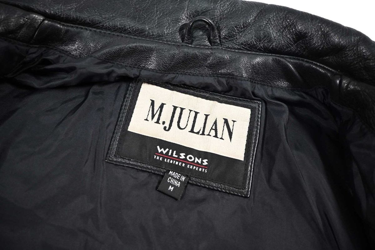 画像6: Used Wilsons M.Julian Leather Jacket Black (6)