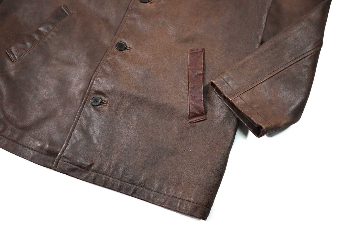 画像4: Used Wilsons M.Julian Leather Coat Brown (4)