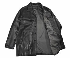 画像5: Used Banana Republic Leather Coat Black (5)