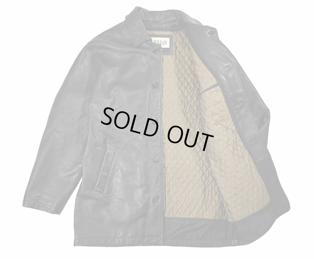 画像5: Used Wilsons M.Julian Leather Coat Black (5)