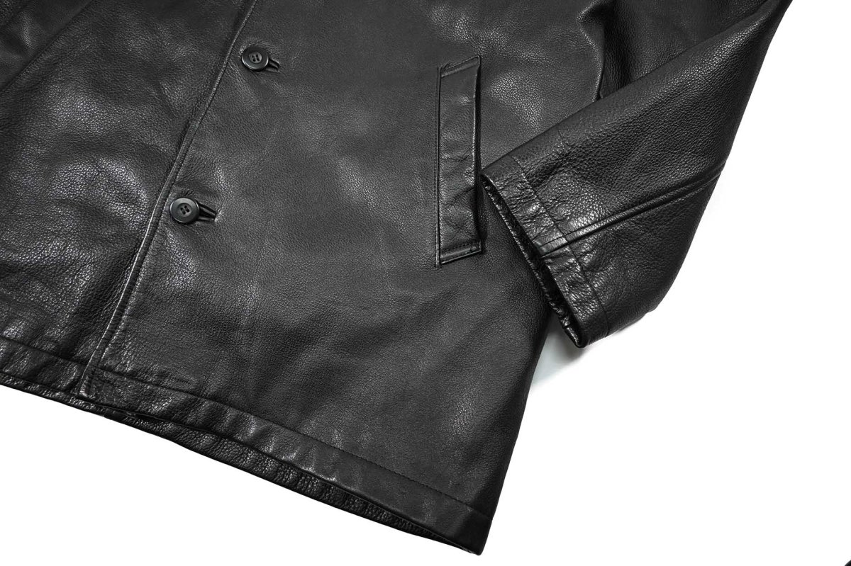 画像4: Used Wilsons M.Julian Leather Coat Black (4)