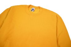 画像2: Used Russell Athletic Blank Sweat Shirt Yellow made in USA (2)