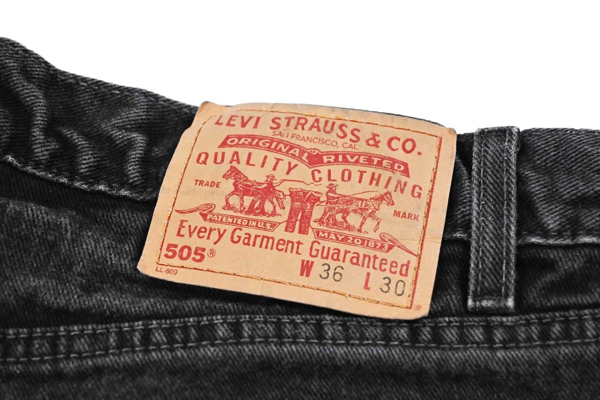 画像5: 01' Used Levi's 505 Denim Pants Black リーバイス (5)