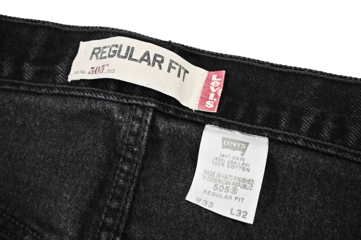 画像6: Used Levi's 505 Denim Pants Black リーバイス (6)