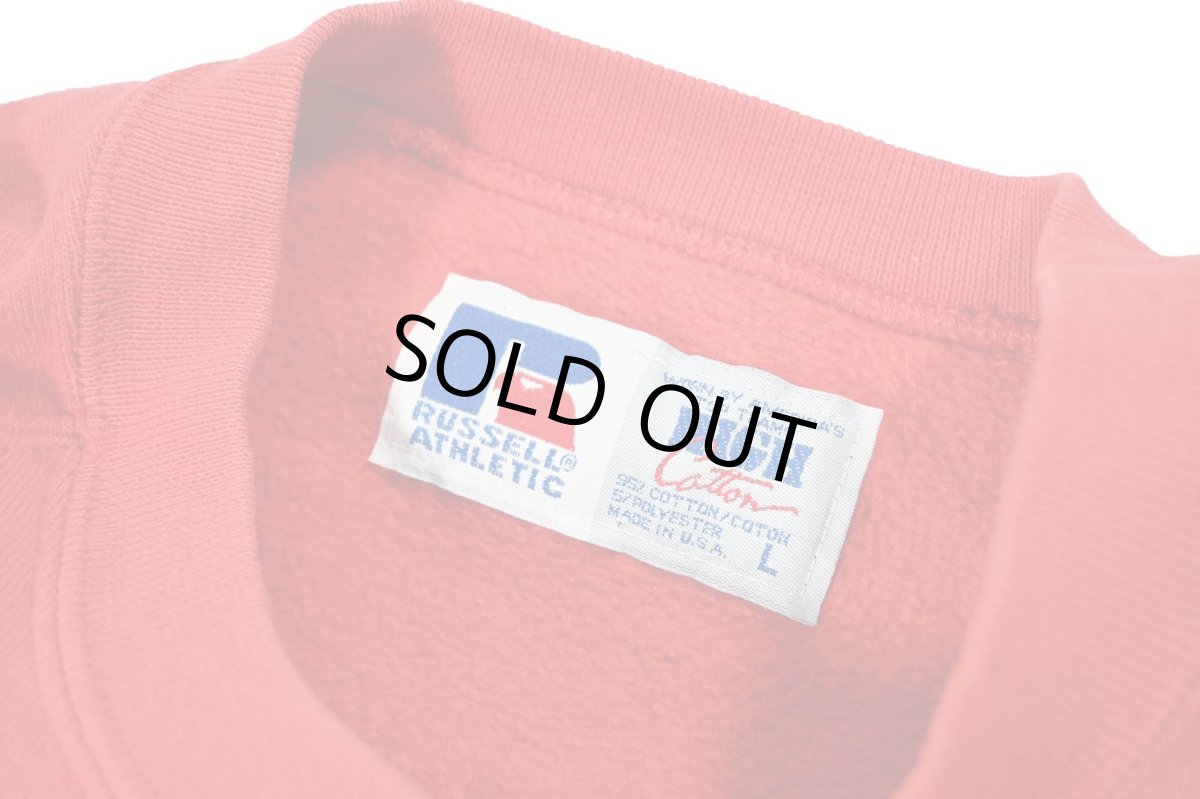 画像4: Used Russell Athletic Blank Sweat Shirt Red made in USA (4)