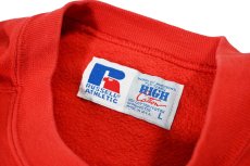 画像4: Used Russell Athletic Blank Sweat Shirt Red made in USA (4)