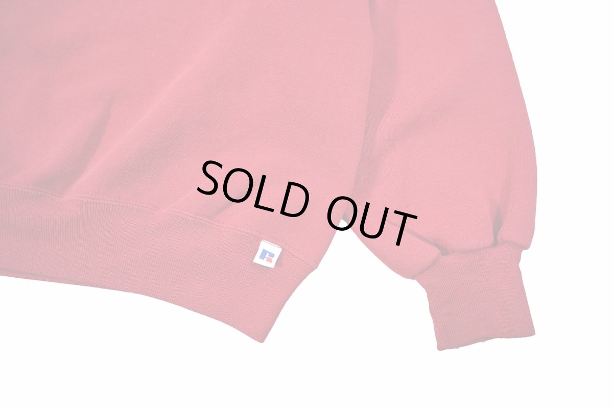 画像3: Used Russell Athletic Blank Sweat Shirt Burgundy made in USA (3)