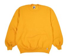 画像1: Used Russell Athletic Blank Sweat Shirt Yellow made in USA (1)