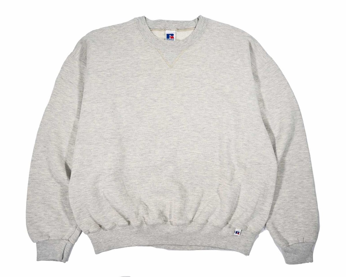 画像1: Used Russell Athletic Blank Sweat Shirt Oatmeal (1)