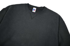画像2: Used Russell Athletic Blank Sweat Shirt Black (2)