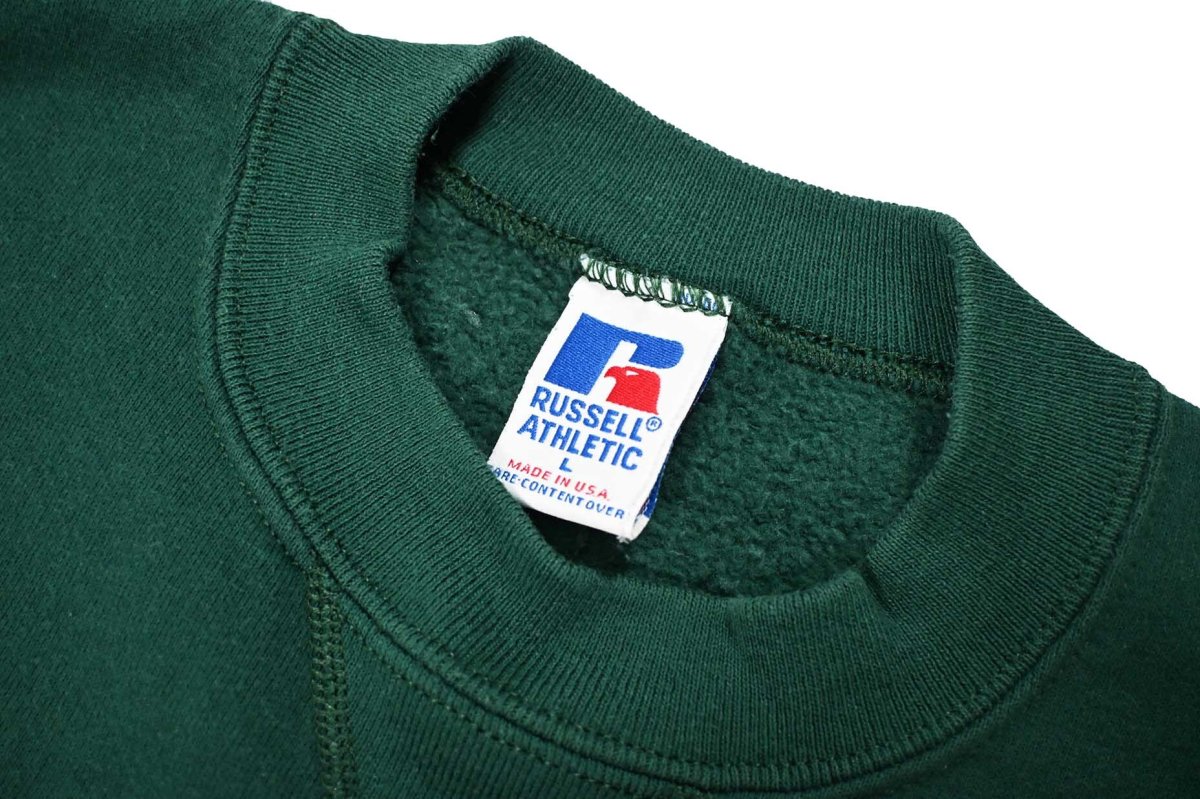 画像4: Used Russell Athletic Blank Sweat Shirt Green made in USA (4)