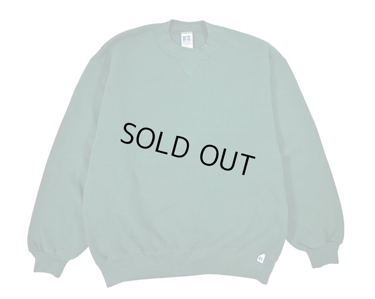 画像1: Used Russell Athletic Blank Sweat Shirt Green made in USA (1)