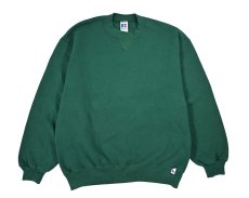 画像1: Used Russell Athletic Blank Sweat Shirt Green made in USA (1)