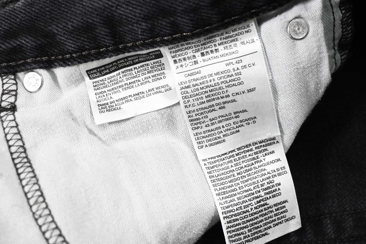 画像7: Used Levi's 505 Denim Pants Black リーバイス (7)