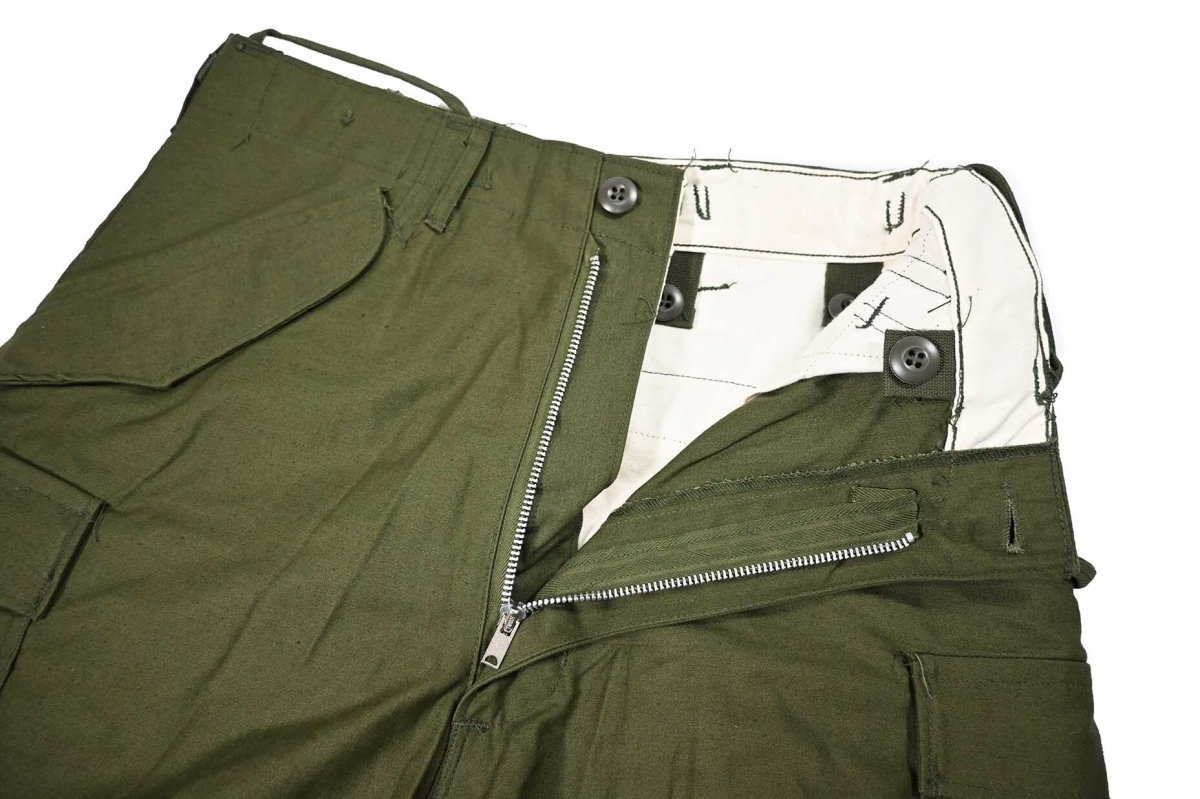画像6: 60s Deadstock Us Army M-65 Field Pants Olive Aluminum Zipper (6)