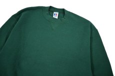 画像2: Used Russell Athletic Blank Sweat Shirt Green made in USA (2)