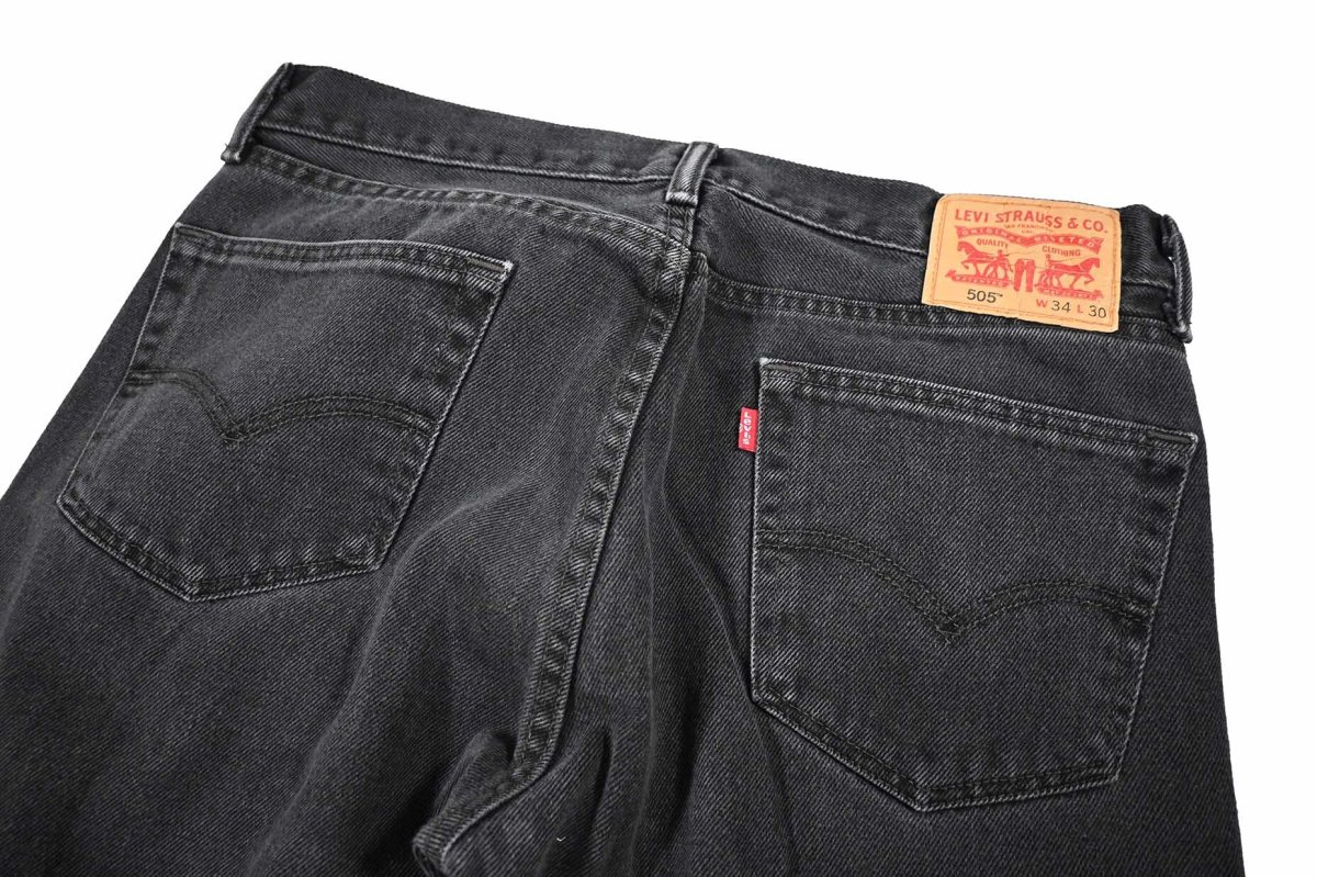 画像4: Used Levi's 505 Denim Pants Black リーバイス (4)