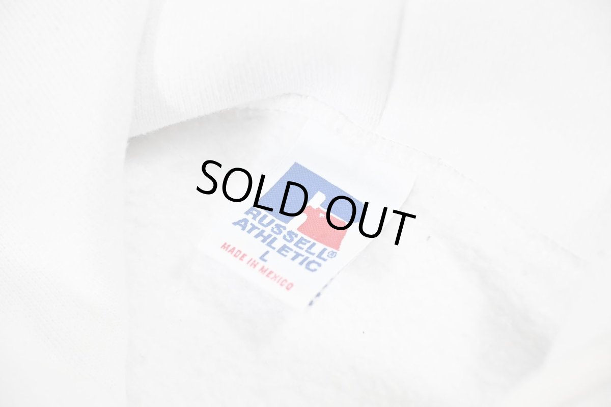 画像4: Used Russell Athletic Blank Zip Sweat Hoodie White (4)
