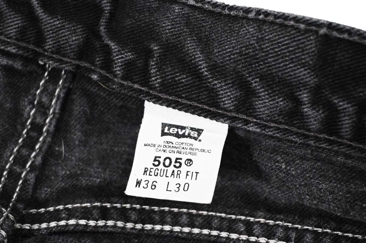 画像7: 01' Used Levi's 505 Denim Pants Black リーバイス (7)