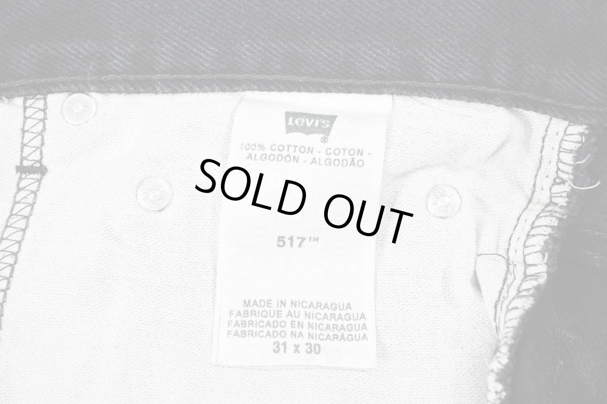 画像7: Used Levi's 517 Denim Pants Black リーバイス (7)