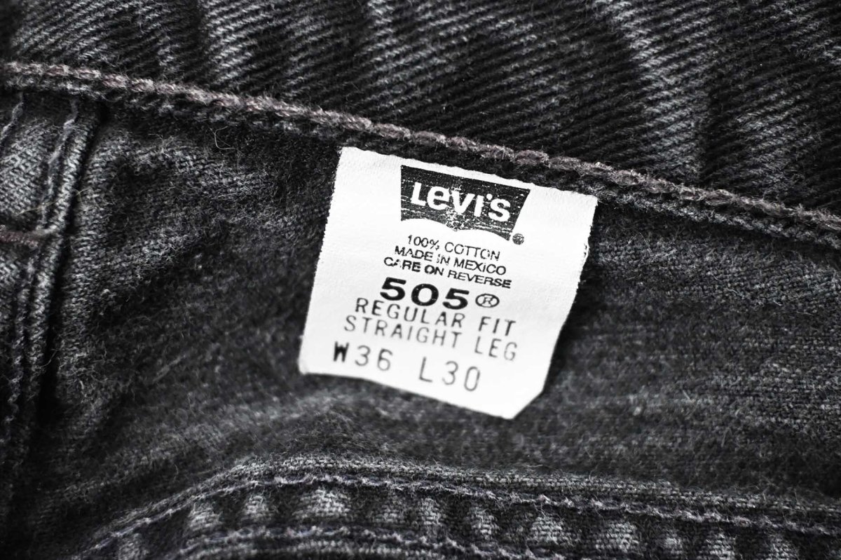画像7: 01' Used Levi's 505 Denim Pants Black リーバイス (7)
