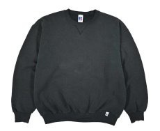 画像1: Used Russell Athletic Blank Sweat Shirt Black (1)