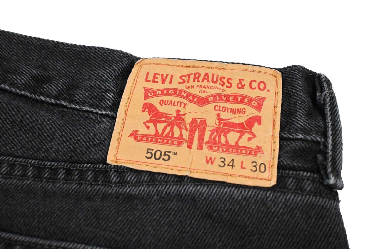 画像5: Used Levi's 505 Denim Pants Black リーバイス (5)