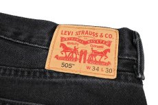 画像5: Used Levi's 505 Denim Pants Black リーバイス (5)