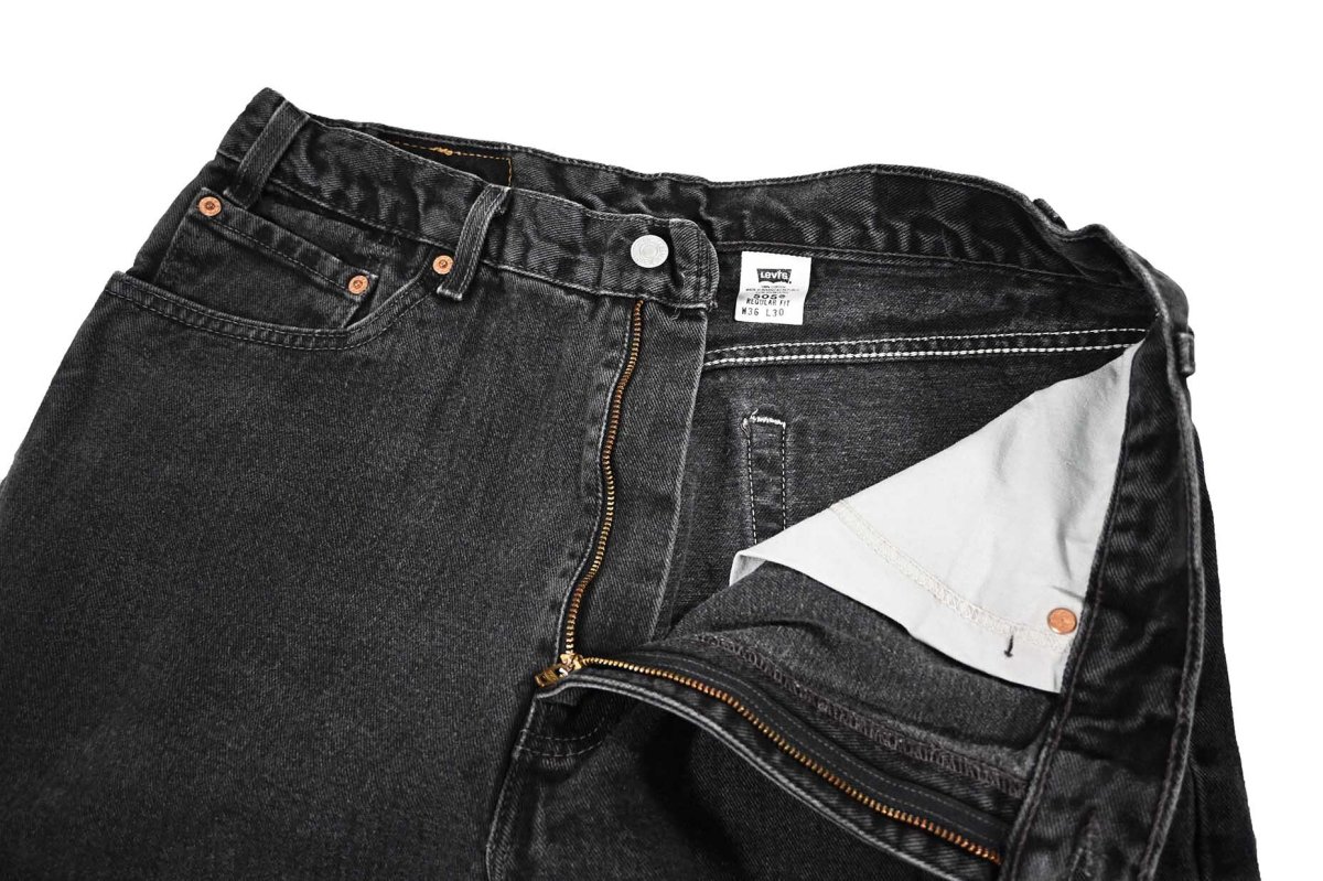 画像6: 01' Used Levi's 505 Denim Pants Black リーバイス (6)