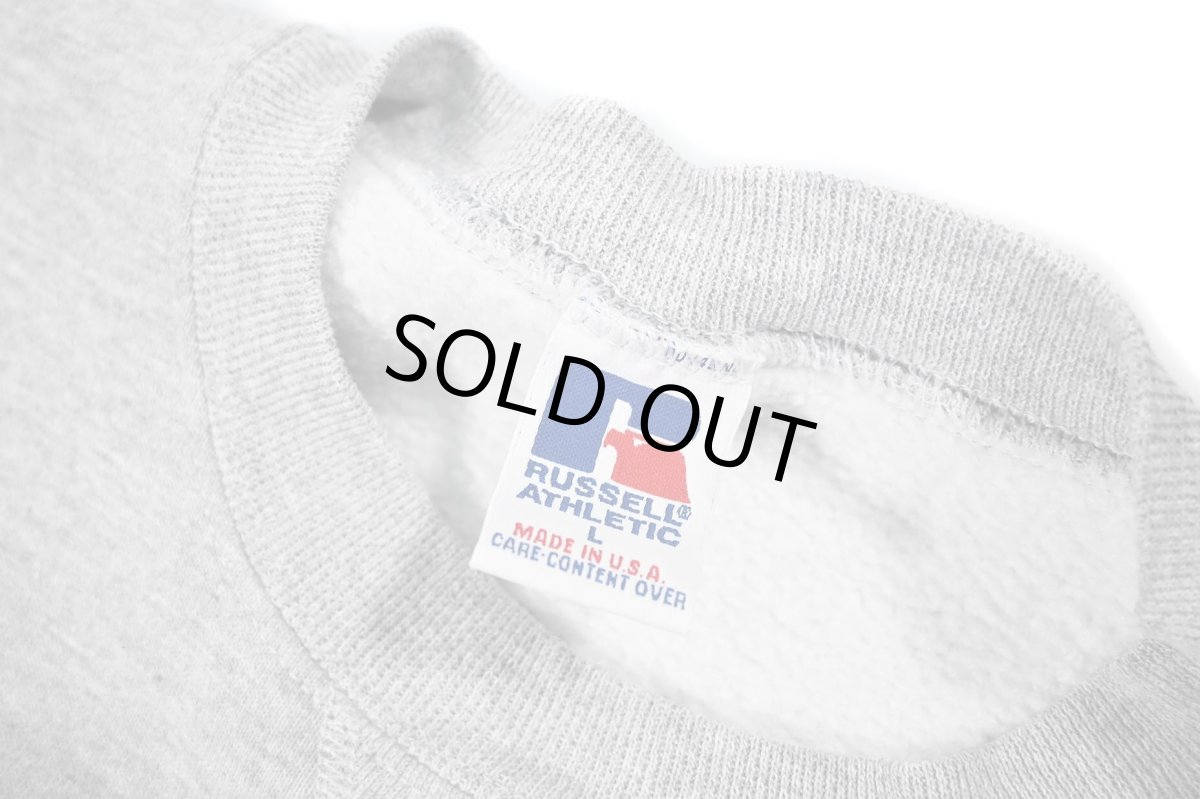 画像4: Used Russell Athletic Blank Sweat Shirt Grey made in USA (4)