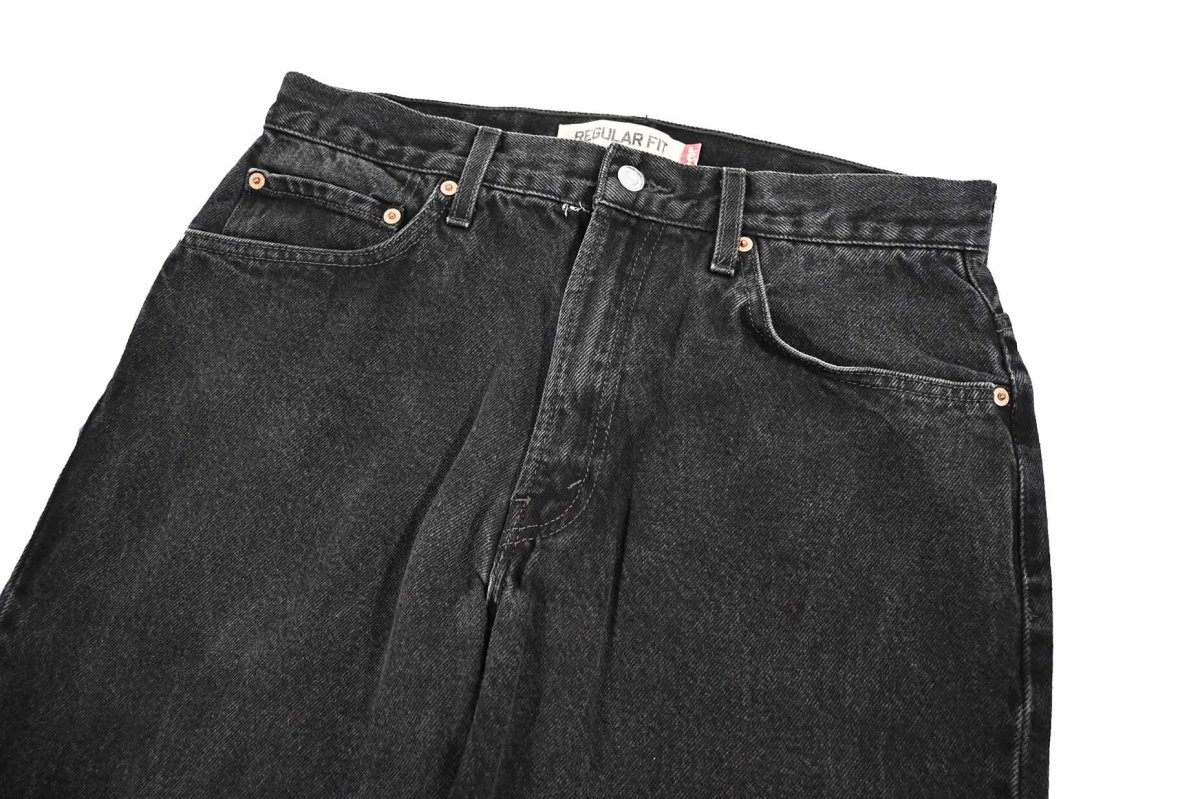 画像2: Used Levi's 505 Denim Pants Black リーバイス (2)