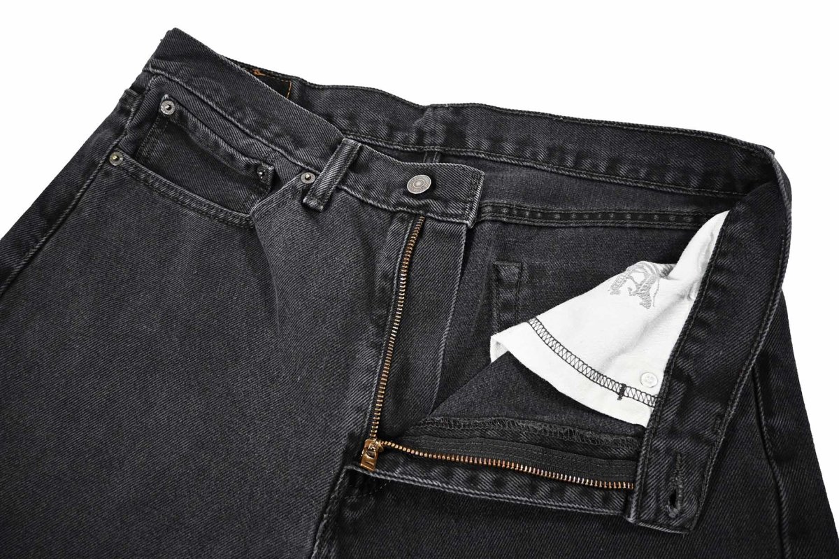 画像6: Used Levi's 505 Denim Pants Black リーバイス (6)