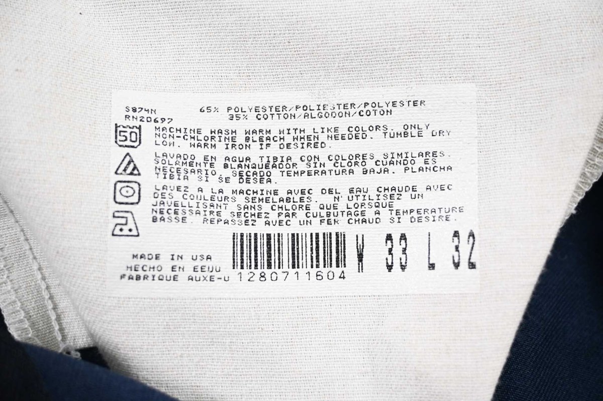 画像6: Used Dickies 874 Work Pants Navy made in USA (6)