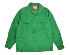 画像1: 50s Used Towncraft Corduroy Open Collar Shirt (1)