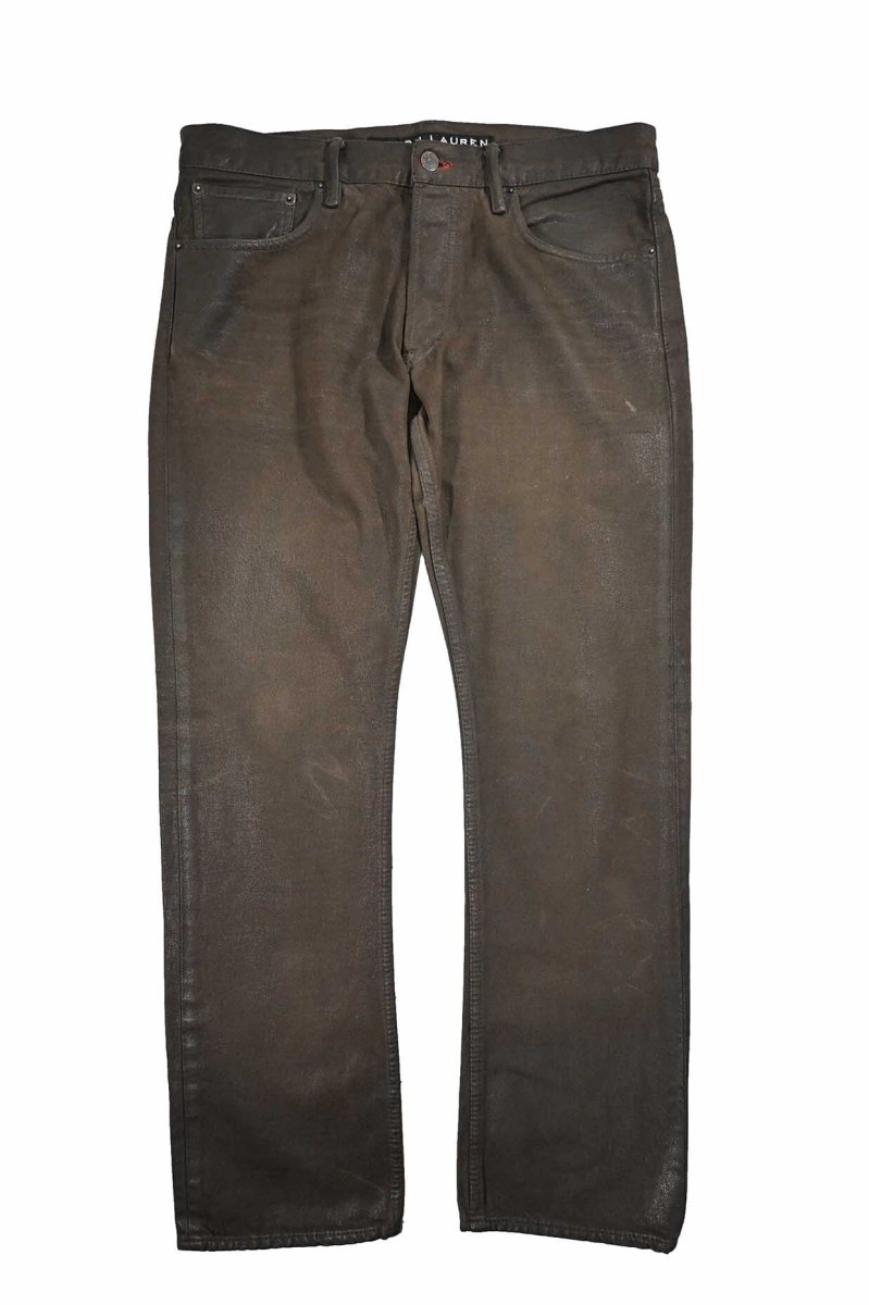 画像1: Used Ralph Lauren Black Label Coating Denim Pants ラルフローレン (1)