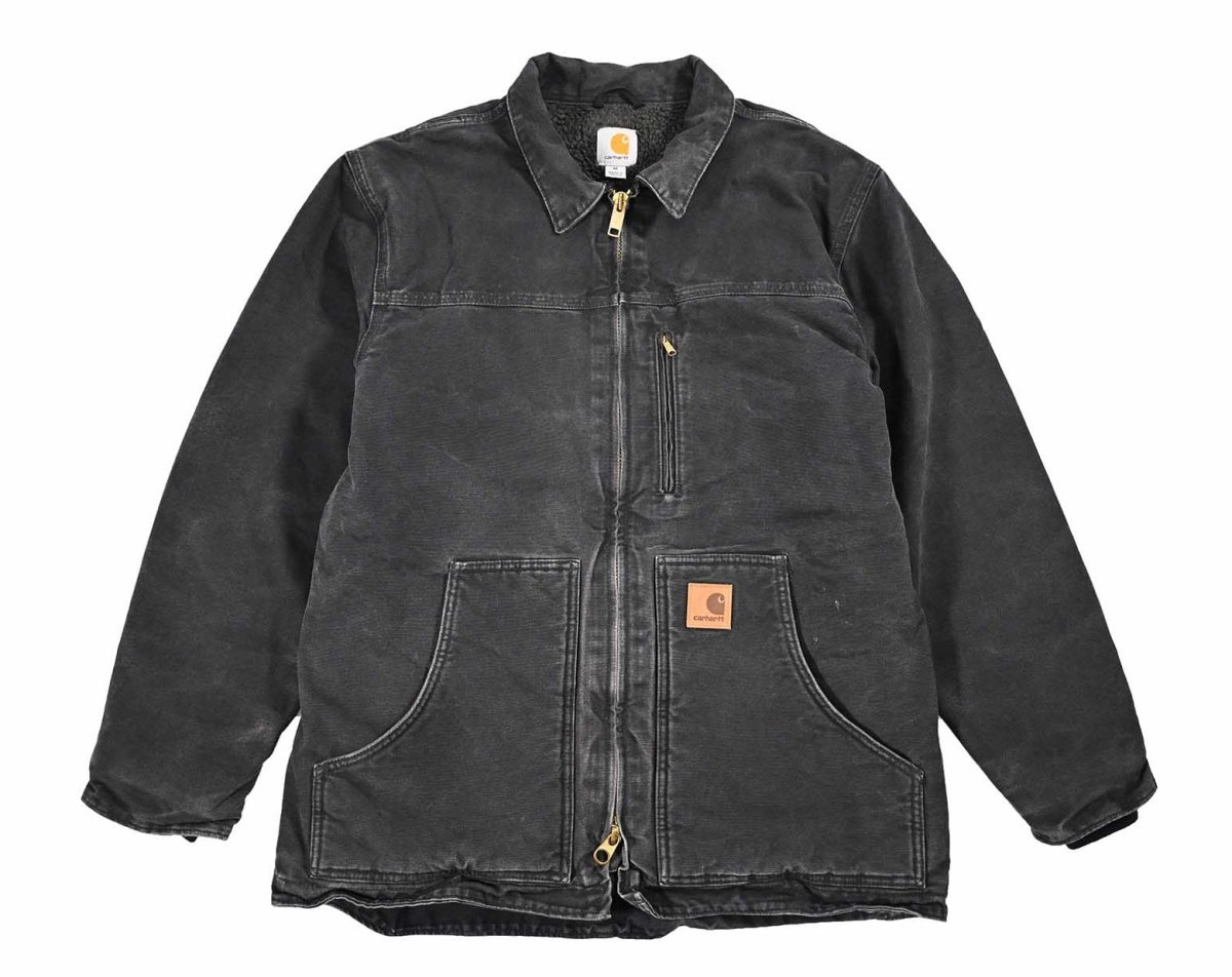 画像1: Used Carhartt Sherpa Lined Ridge Coat Black (1)