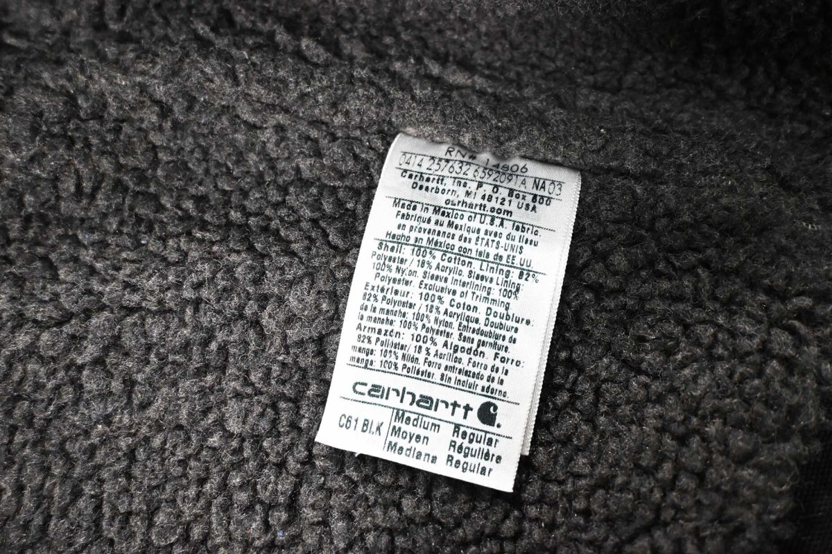 画像8: Used Carhartt Sherpa Lined Ridge Coat Black (8)