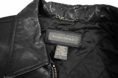 画像6: Used Banana Republic Leather Jacket Black (6)