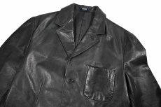 画像3: Used Gap Leather Tailored Jacket Black (3)