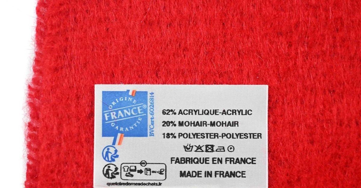 画像2: Pierre Quioc Mohair Scarf Passion(Red) made in France (2)