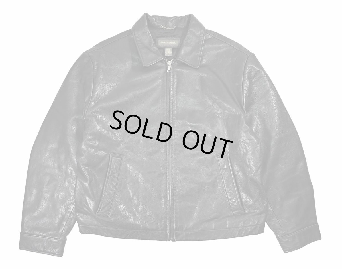 画像1: Used Banana Republic Leather Jacket Black (1)