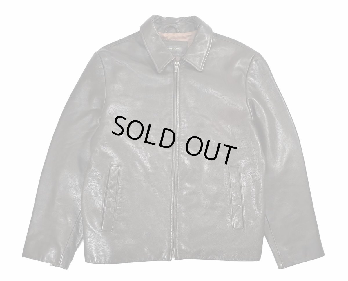 画像1: Used Banana Republic Leather Jacket Brown (1)