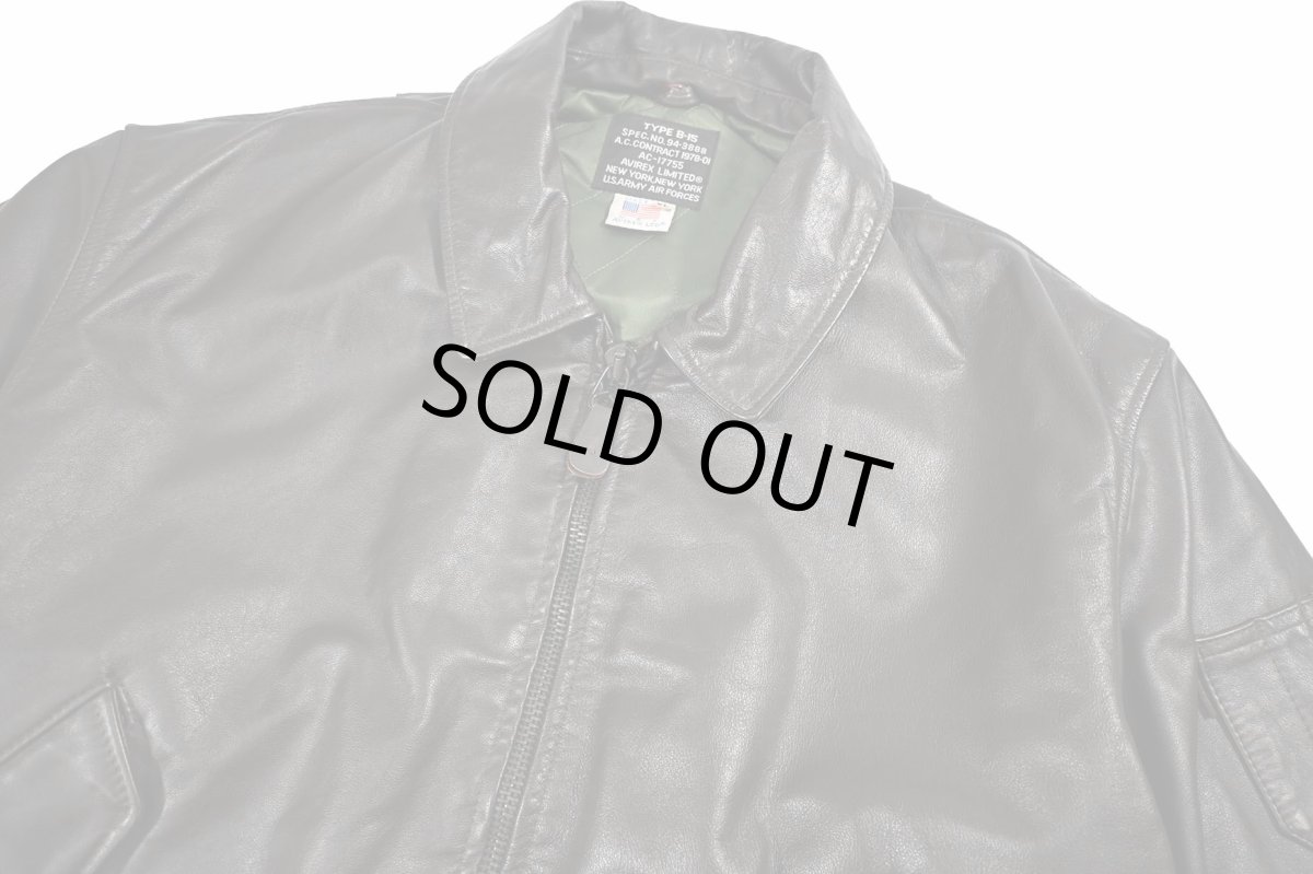 画像3: Used Avirex Type B-15 Leather Jacket Brown made in USA (3)