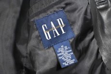 画像6: Used Gap Leather Tailored Jacket Black (6)