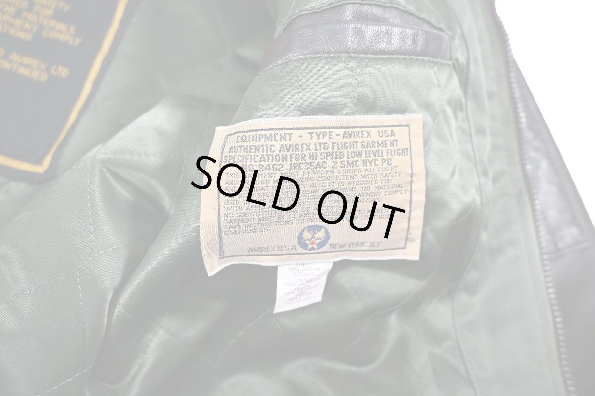 画像8: Used Avirex Type B-15 Leather Jacket Brown made in USA (8)